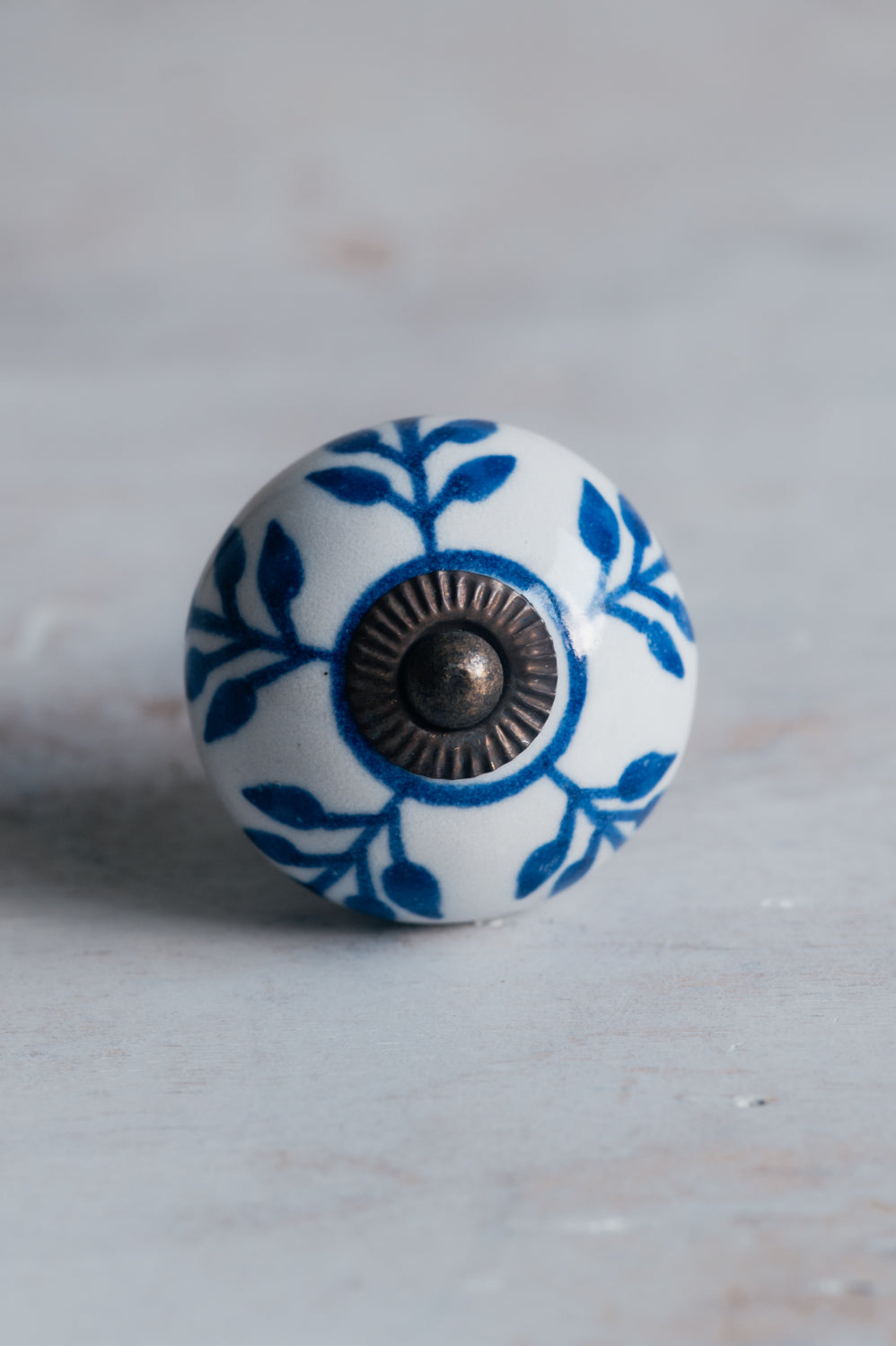 ידית קרמיקה עלה כחול