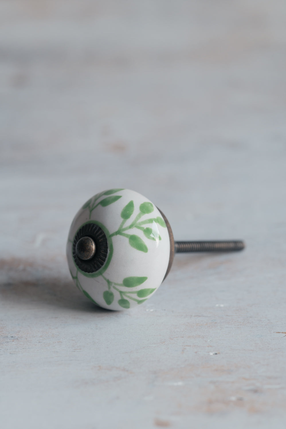 ידית קרמיקה עלה ירוק