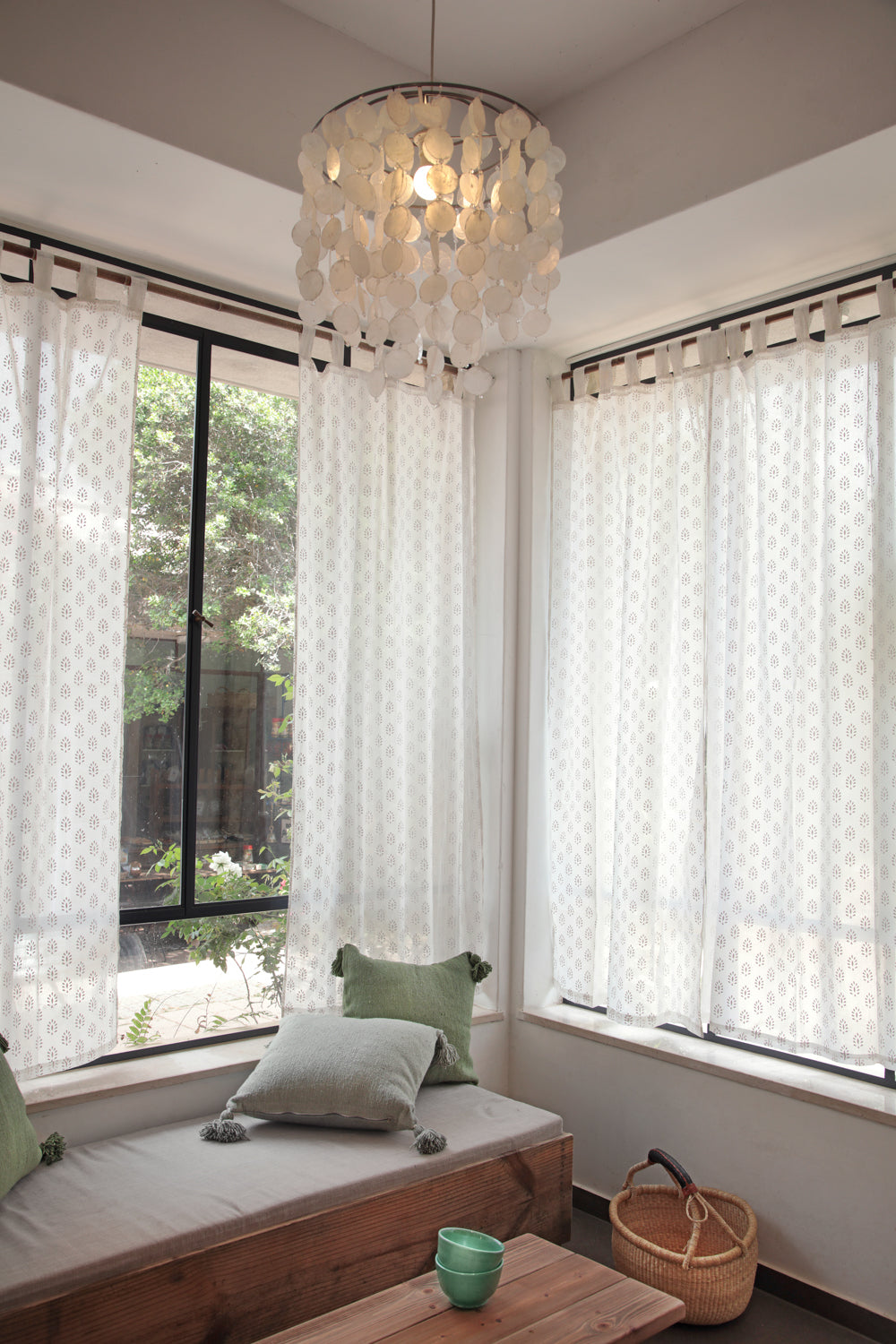 וילון מודפס "טווס"