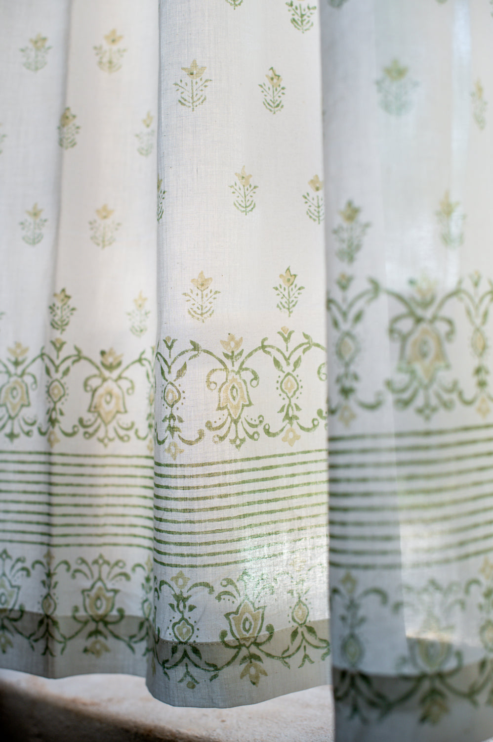 וילון מודפס "טולוז ירוק"