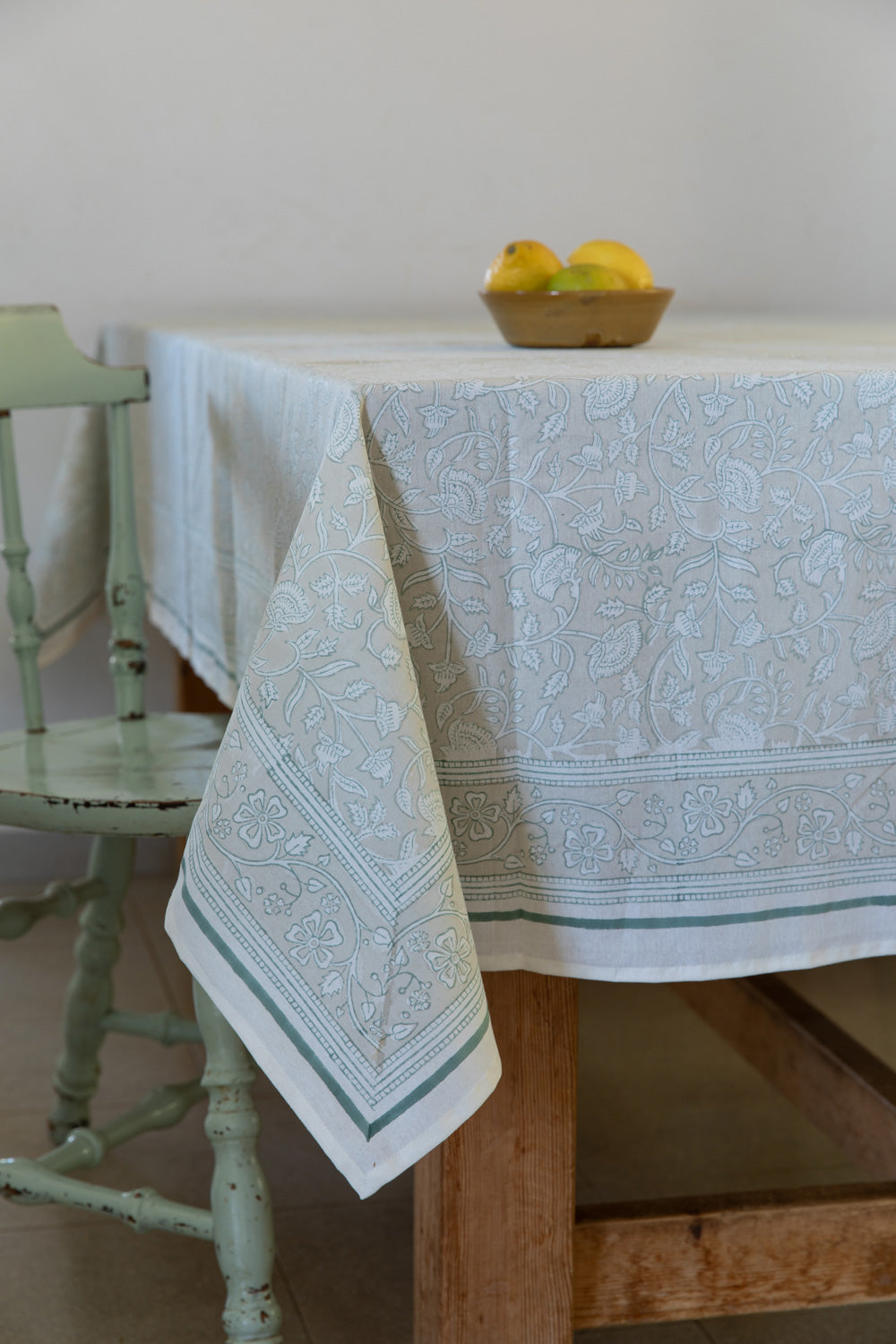 Gray "Almond" tablecloth