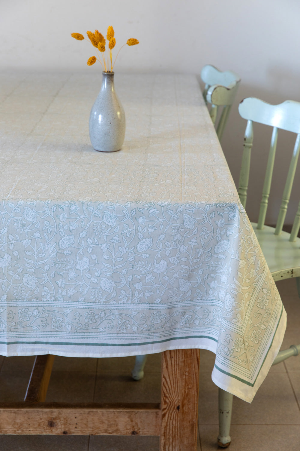 Gray "Almond" tablecloth