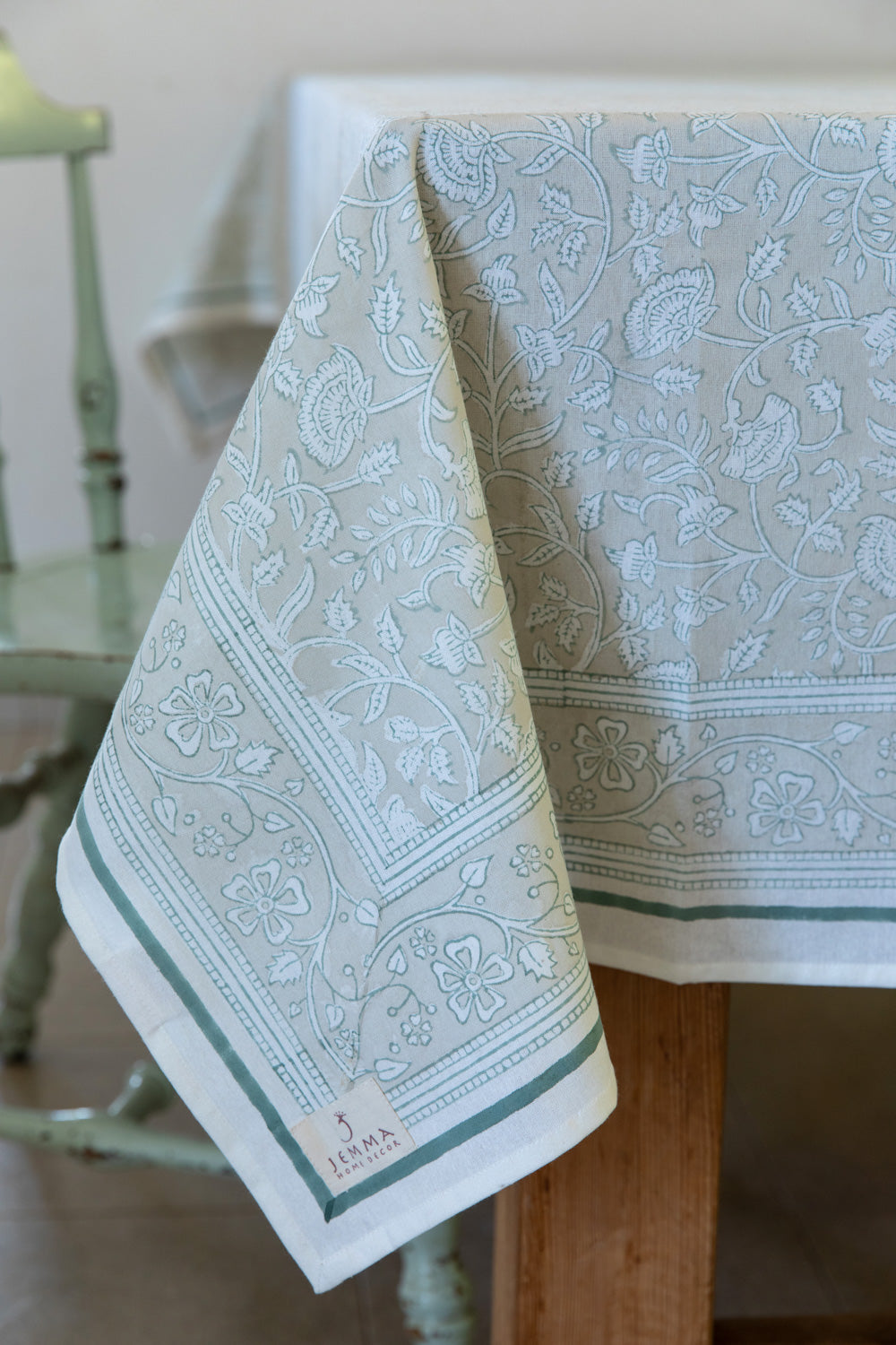 Gray "Almond" tablecloth