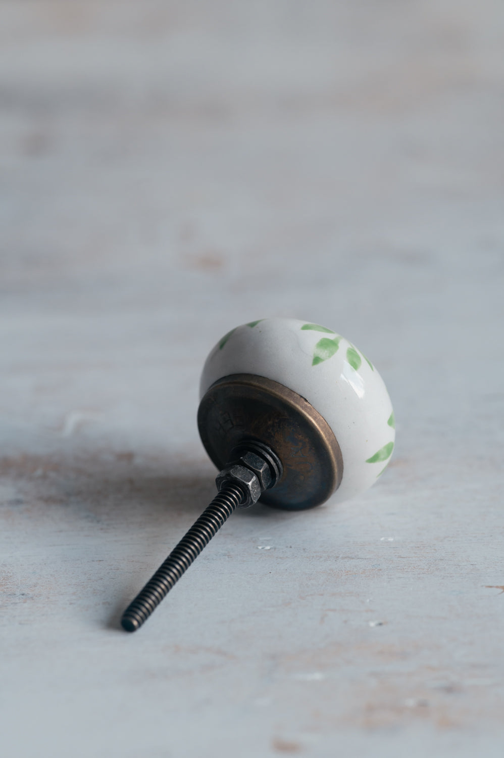 ידית קרמיקה עלה ירוק