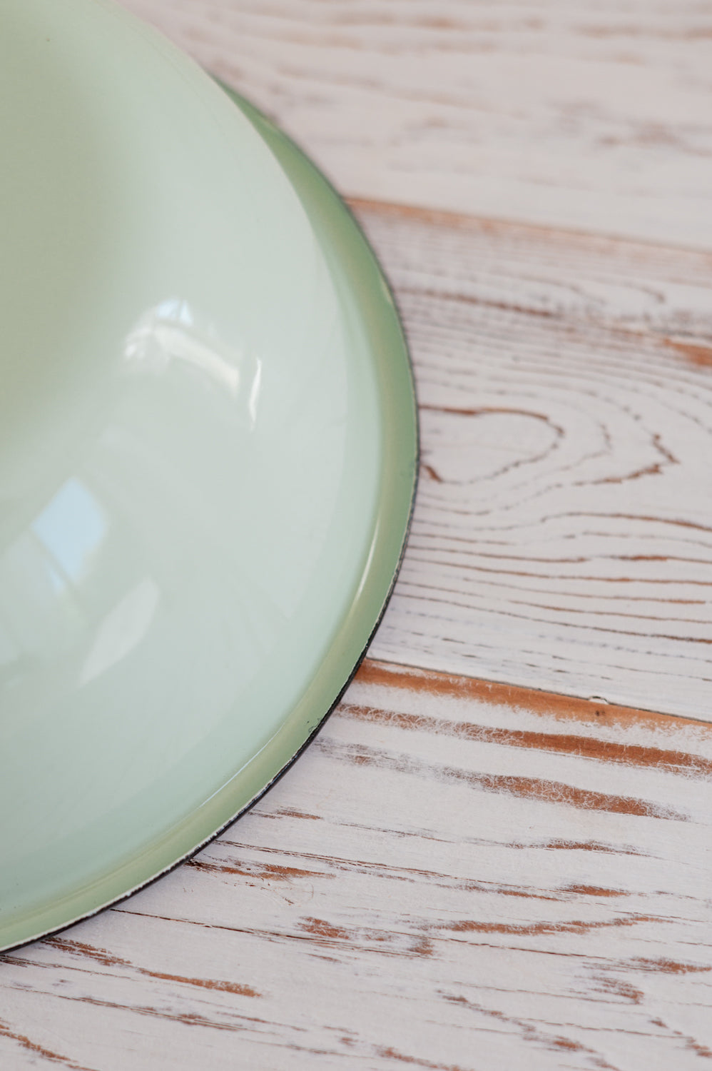 Mint enamel bowl