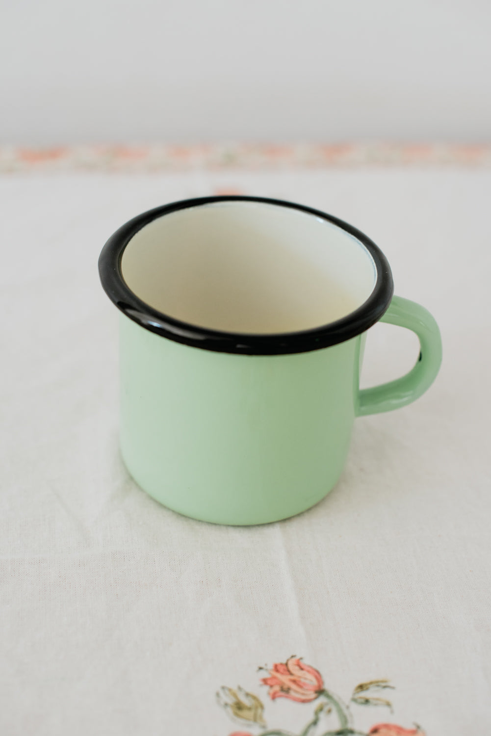 Mint enamel mug