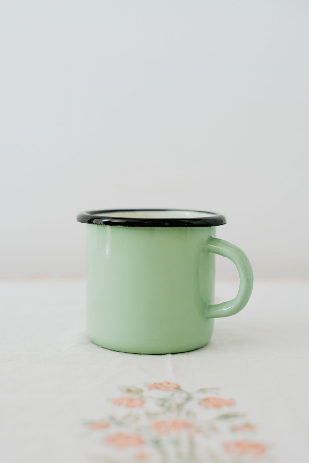 Mint enamel mug