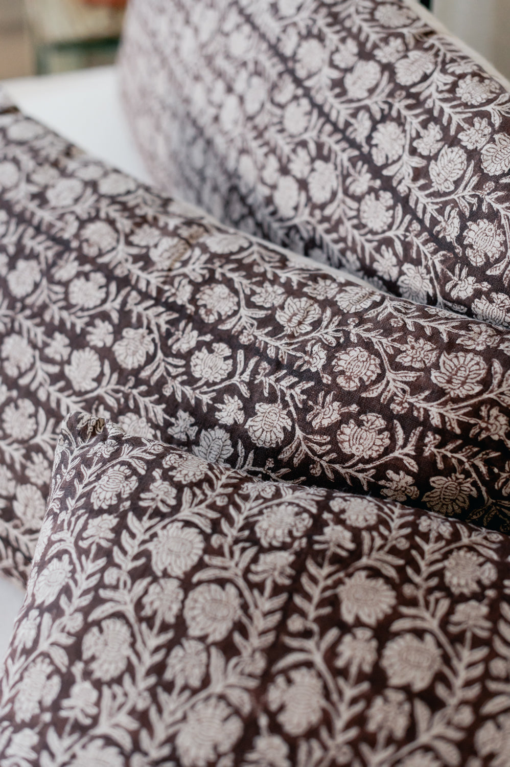 "Spring" linen pillow, brown, 50x50