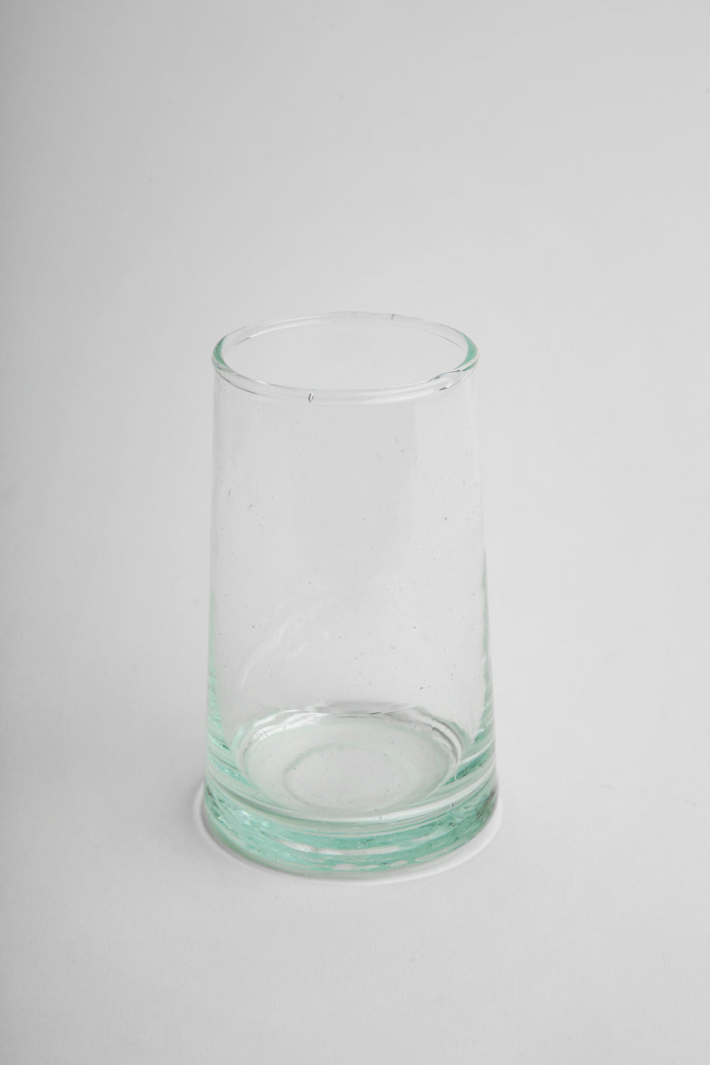 Tall glass cup