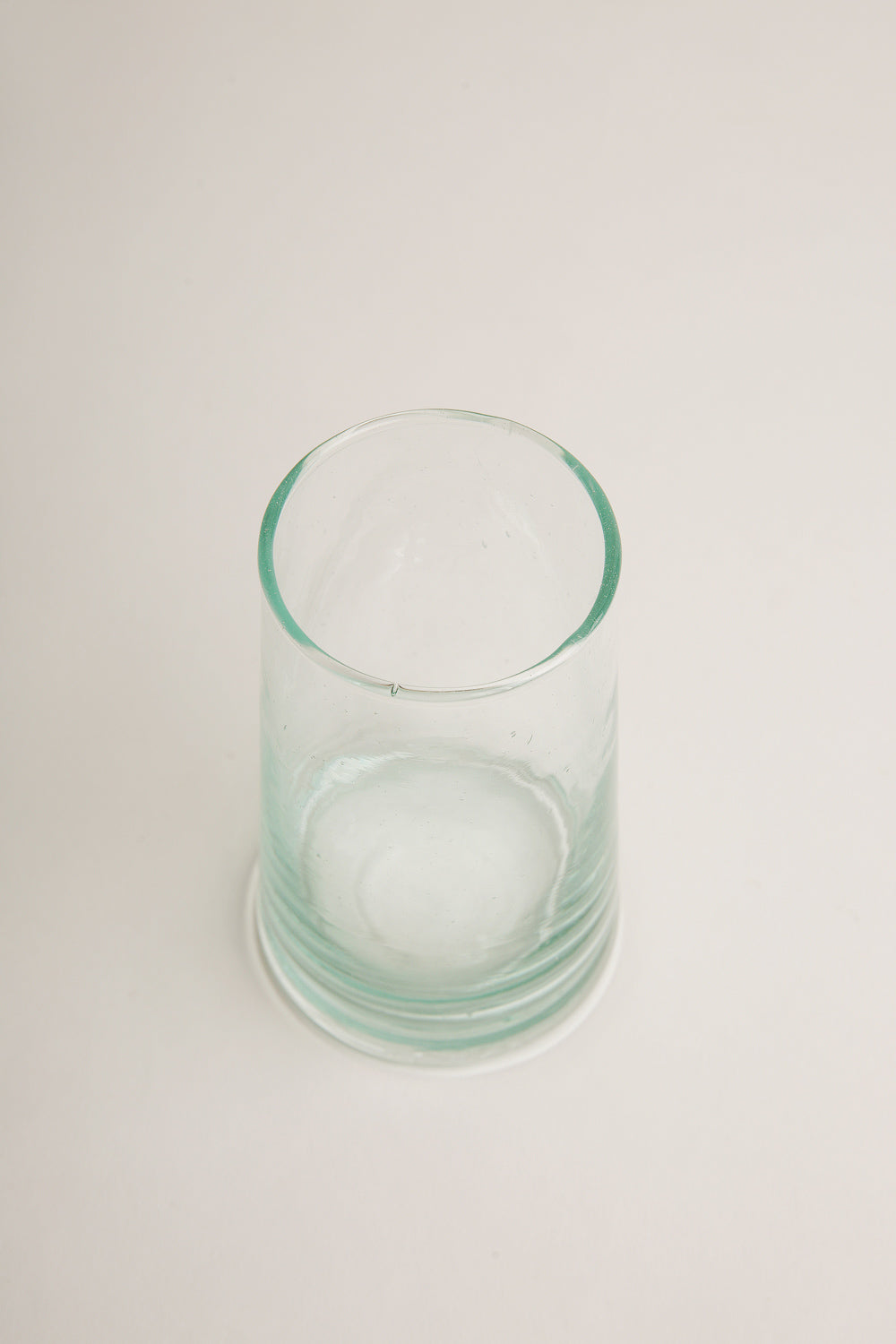 Tall glass cup