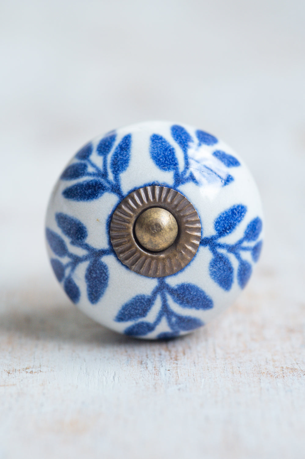 ידית קרמיקה עלה כחול